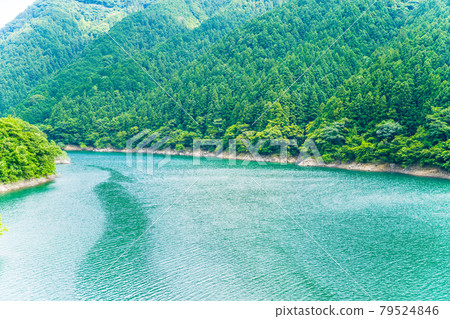 Scenery near the Futagawa dam on the Arita river Scenery near the Futagawa dam on the Arita river 79524846