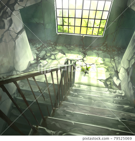 Ruined landing / illustration background 79525069