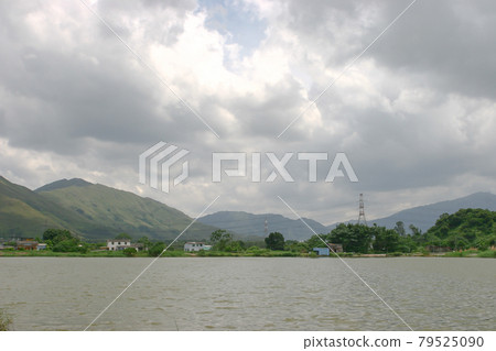 a fish pond at Shan Pui Tsuen, yuen long HK a fish pond at Shan Pui Tsuen, yuen long HK 79525090