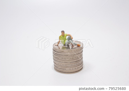 a mini figure, retirement planning, Life insurance concept. 79525680