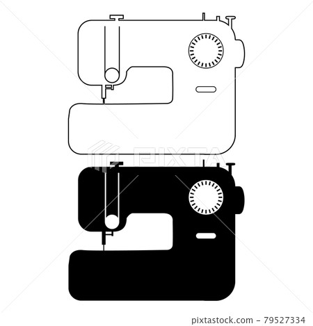 sewing machine icon on white background. electronic sewing machine outline sign. sewing machine logo. flat style. sewing machine icon on white background. electronic sewing machine outline sign. sewing machine logo. flat style. 79527334