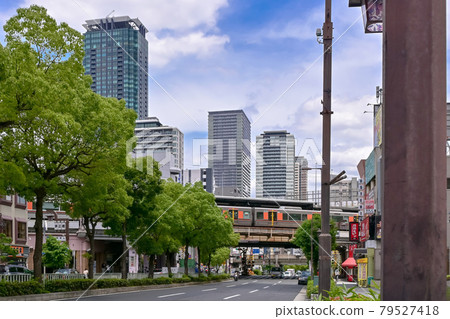 Scenery in front of JR Fukushima station 79527418