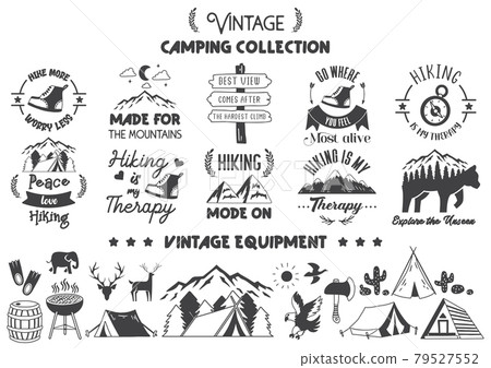 Camping quote illustration Vector for banner 79527552