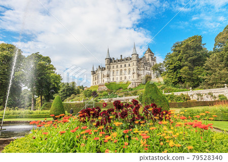 View on Dunrobin Castle from the garden 79528340