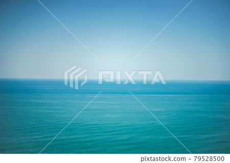 Monochrome picture with sky and sea same color Monochrome picture with sky and sea same color 79528500