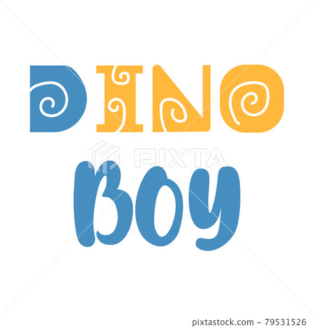 Cartoon Dino boy t-shirt print. Vector illustration. Cartoon Dino boy t-shirt print. Vector illustration. 79531526