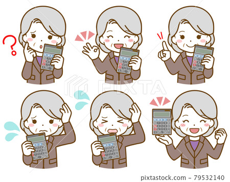 Questions and solutions of elderly women in suits with calculators Questions and solutions of elderly women in suits with calculators 79532140
