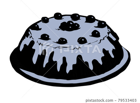 Tasty cake. Vector drawing cketch Tasty cake. Vector drawing cketch 79533403