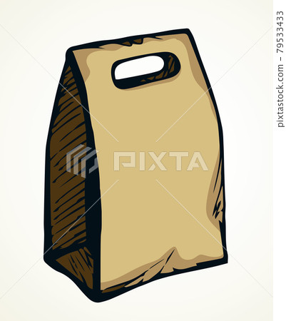 Rectangular carton packaging. Vector drawing 79533433