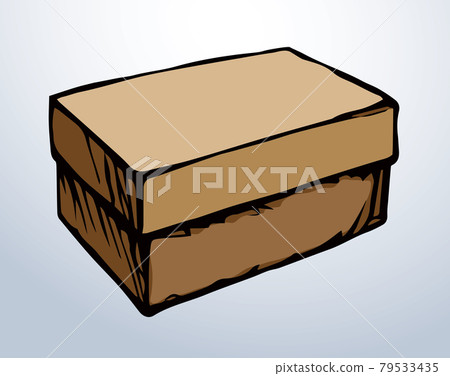 Rectangular carton packaging. Vector drawing 79533435