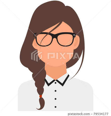Young woman student avatar icon vector isolated Young woman student avatar icon vector isolated 79534177