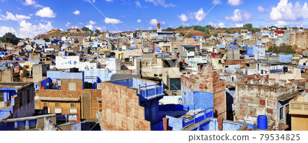 Travel and landmarks of India. Blue city of Rajasthan - Jodhpur Travel and landmarks of India. Blue city of Rajasthan - Jodhpur 79534825