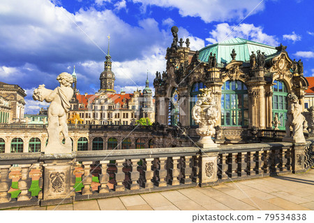 Famous Zwinger museum and Gallery in Dresden - one of the most magnificent Baroque buildings in Germany 79534838
