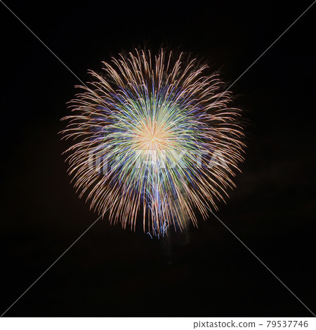 Rainbow-colored fireworks Rainbow-colored fireworks 79537746