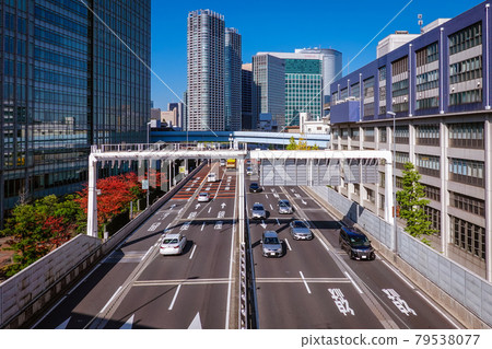 Clear city center scenery (between Hamazakibashi JCT and Shiodome JCT) Clear city center scenery (between Hamazakibashi JCT and Shiodome JCT) 79538077