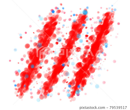 紅色和藍色爪痕 紅色和藍色爪痕 79539517