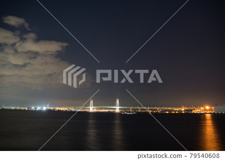 [Kanagawa] February / Night Yokohama Bay Bridge 79540608