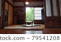 Living room of a Japanese house where soft light shines 79541208