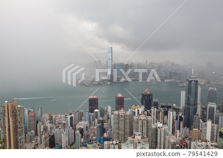 Viewpoint on The Peak at rain sky and cloud, hong kong 11 Jue 2021 Viewpoint on The Peak at rain sky and cloud, hong kong 11 Jue 2021 79541429