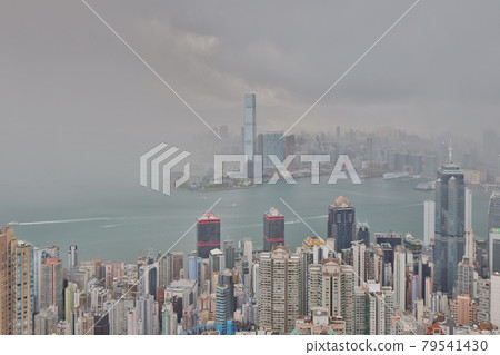 Viewpoint on The Peak at rain sky and cloud, hong kong 11 Jue 2021 Viewpoint on The Peak at rain sky and cloud, hong kong 11 Jue 2021 79541430