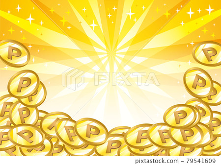 Coin point background glitter vector advertisement concentrated line banner flyer title cashless 79541609