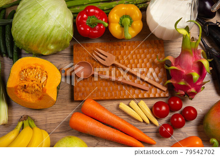 Image of kitchen and ingredients 79542702