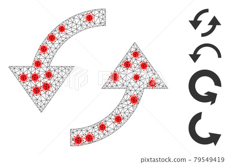 Polygonal Network Refresh Pictogram with Infectious Elements 79549419