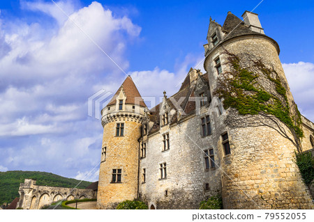 Travel and landmarks of France.  wonderful medieval castle Chateau des Milandes - Dordogne 79552055