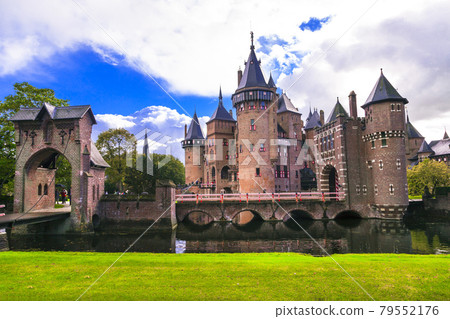 Most beautiful medieval castles of Europe - De Haar in Holland, Utrecht town, Netherlands Most beautiful medieval castles of Europe - De Haar in Holland, Utrecht town, Netherlands 79552176