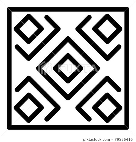 Ornament paving icon, outline style 79556416