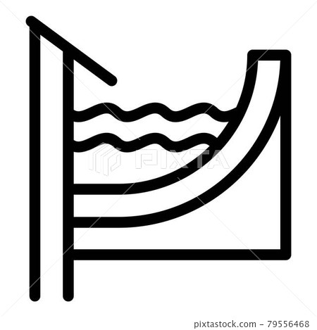 Water in gutter icon, outline style Water in gutter icon, outline style 79556468