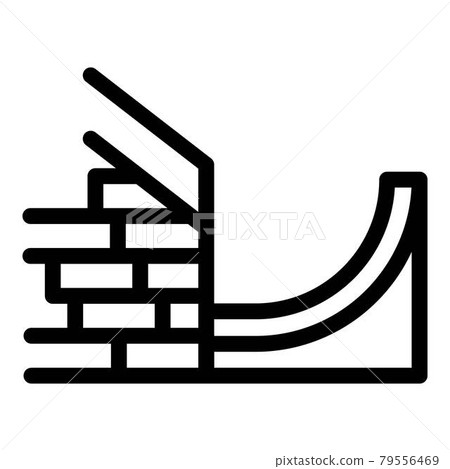 Pipe gutter icon, outline style 79556469