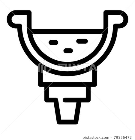 Rain gutter icon, outline style Rain gutter icon, outline style 79556472