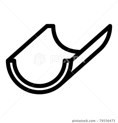 Roofing gutter icon, outline style 79556473