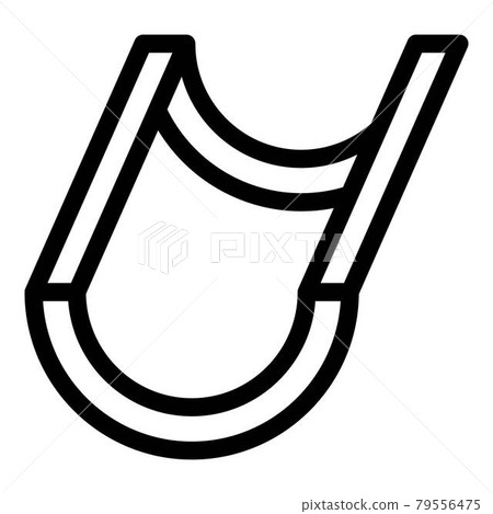 Water gutter icon, outline style 79556475