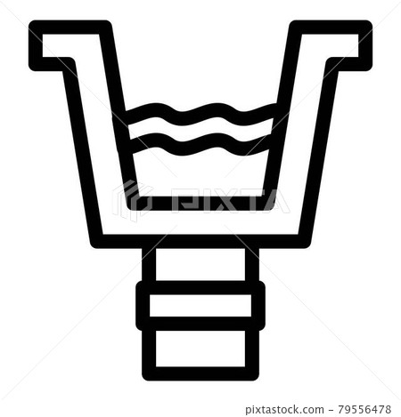Rooftop gutter icon, outline style Rooftop gutter icon, outline style 79556478