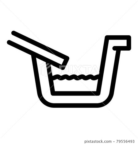 Iron gutter icon, outline style 79556493