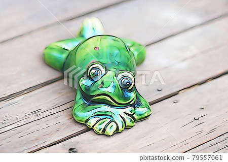 柔和的“放鬆青蛙”插圖圖像 柔和的“放鬆青蛙”插圖圖像 79557061