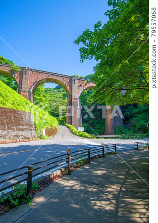 Megane Bridge Usui Third Bridge Early Summer Scenery Megane Bridge Usui Third Bridge Early Summer Scenery 79557068