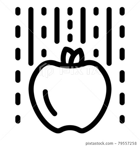 Apple fall icon, outline style 79557258