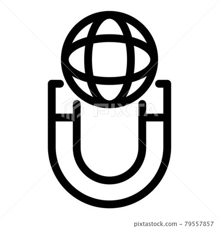 Earth gravity icon, outline style - Stock Illustration [79557857] - PIXTA