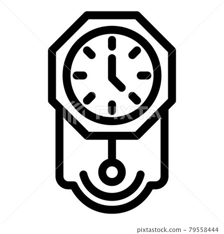 Pendulum clock icon, outline style Pendulum clock icon, outline style 79558444
