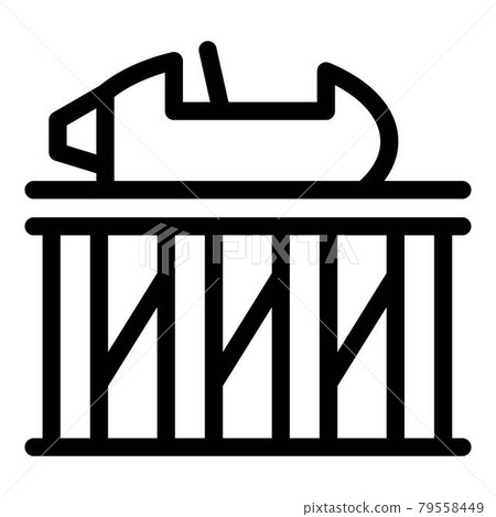 Fun roller coaster icon, outline style Fun roller coaster icon, outline style 79558449