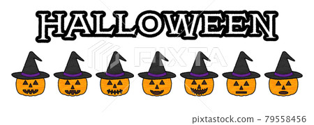 Halloween pumpkin with hat Handwritten style vector illustration Halloween pumpkin with hat Handwritten style vector illustration 79558456