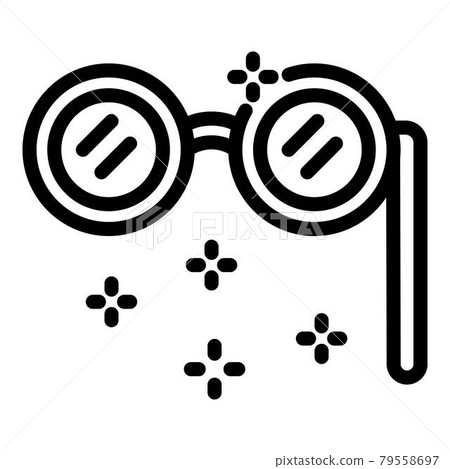 Theatre eyeglasses icon, outline style Theatre eyeglasses icon, outline style 79558697