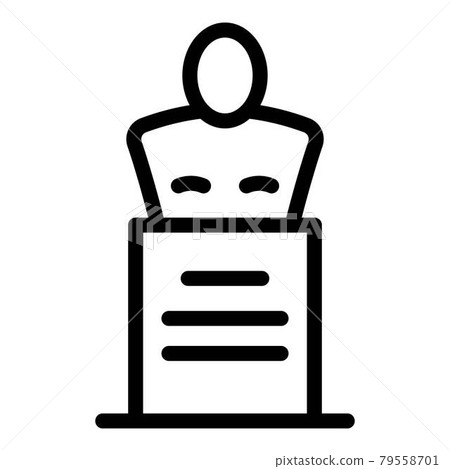 Theatre bust icon, outline style Theatre bust icon, outline style 79558701