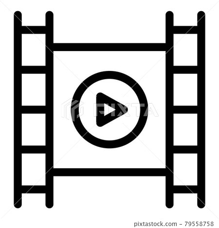 Video film icon, outline style Video film icon, outline style 79558758
