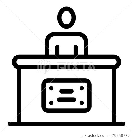 Theater reception icon, outline style 79558772