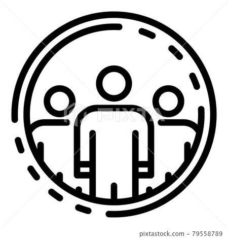 Internet social service icon, outline style 79558789