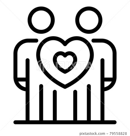 Social service care icon, outline style Social service care icon, outline style 79558828